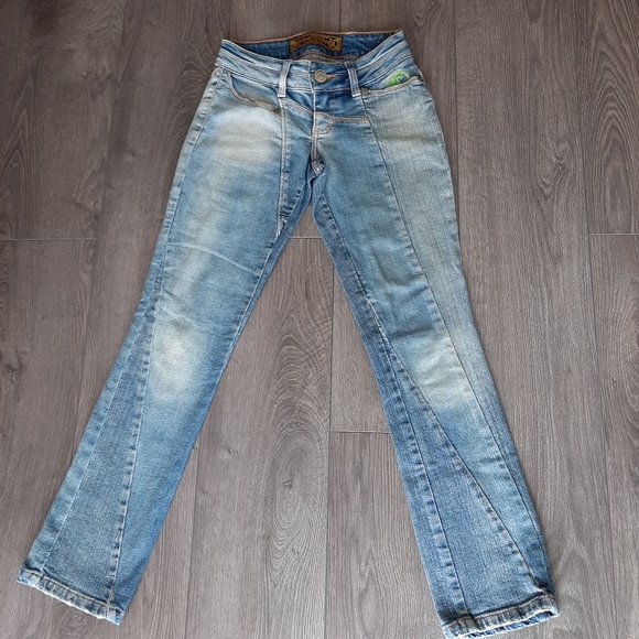 Y2K Cavalera Low Rise Skinny Jeans Size 0 RARE - Picture 2 of 12